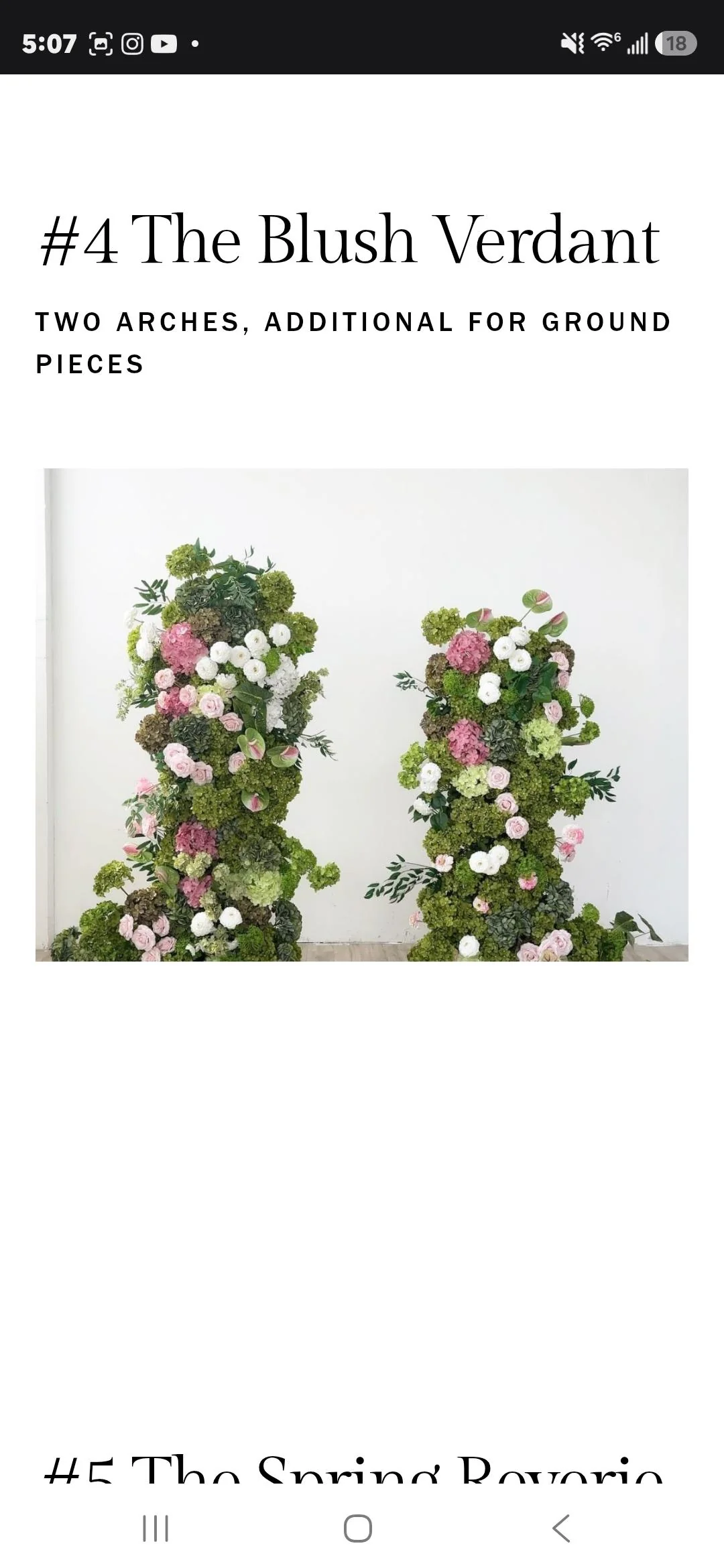 Pink Garden Hedge Columns